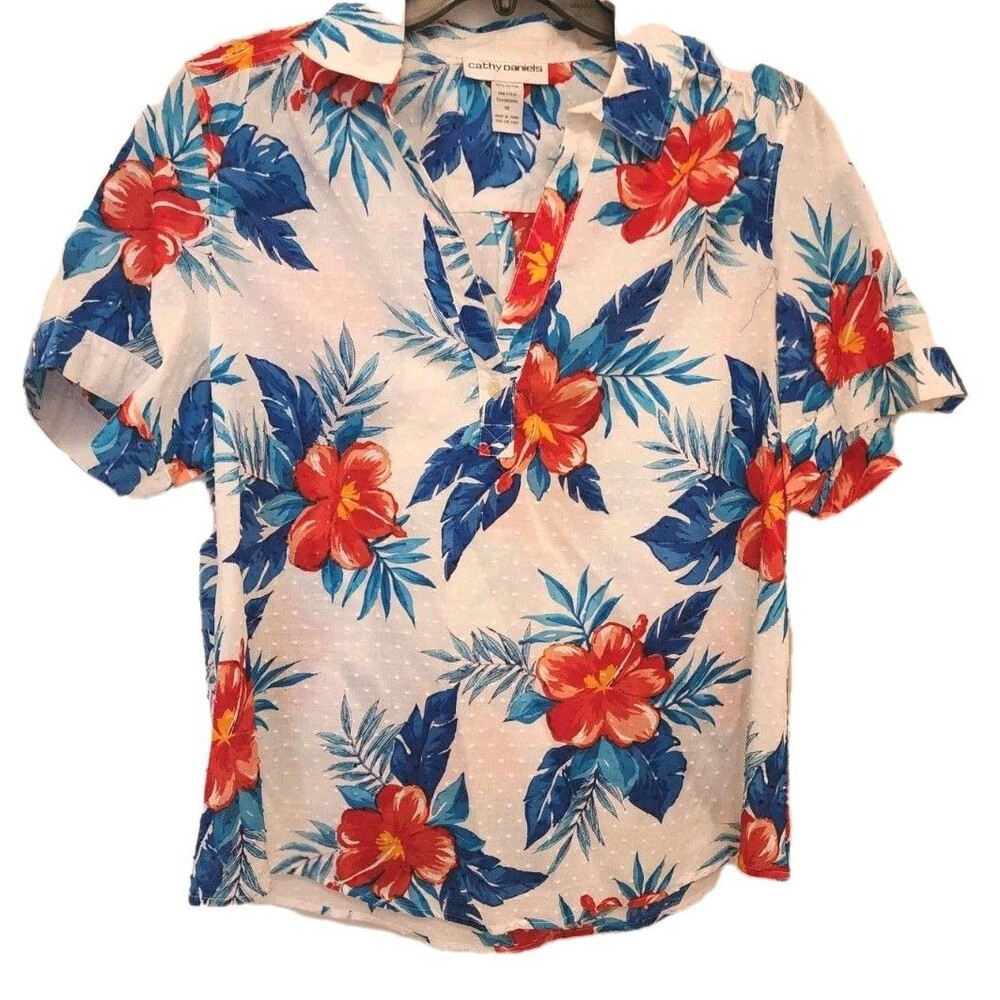 Cathy Daniels Hawaiian Blouse 1X
